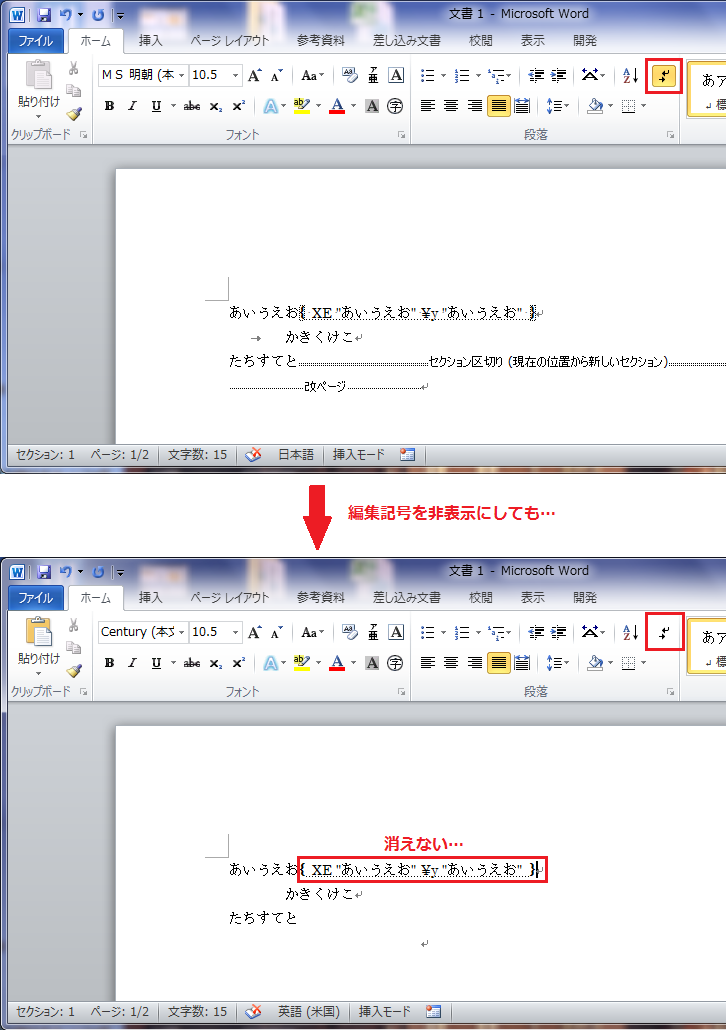 Mos Word 引用文献 資料文献 索引の編集記号が消えない あみだがみねのもろもろ備忘録